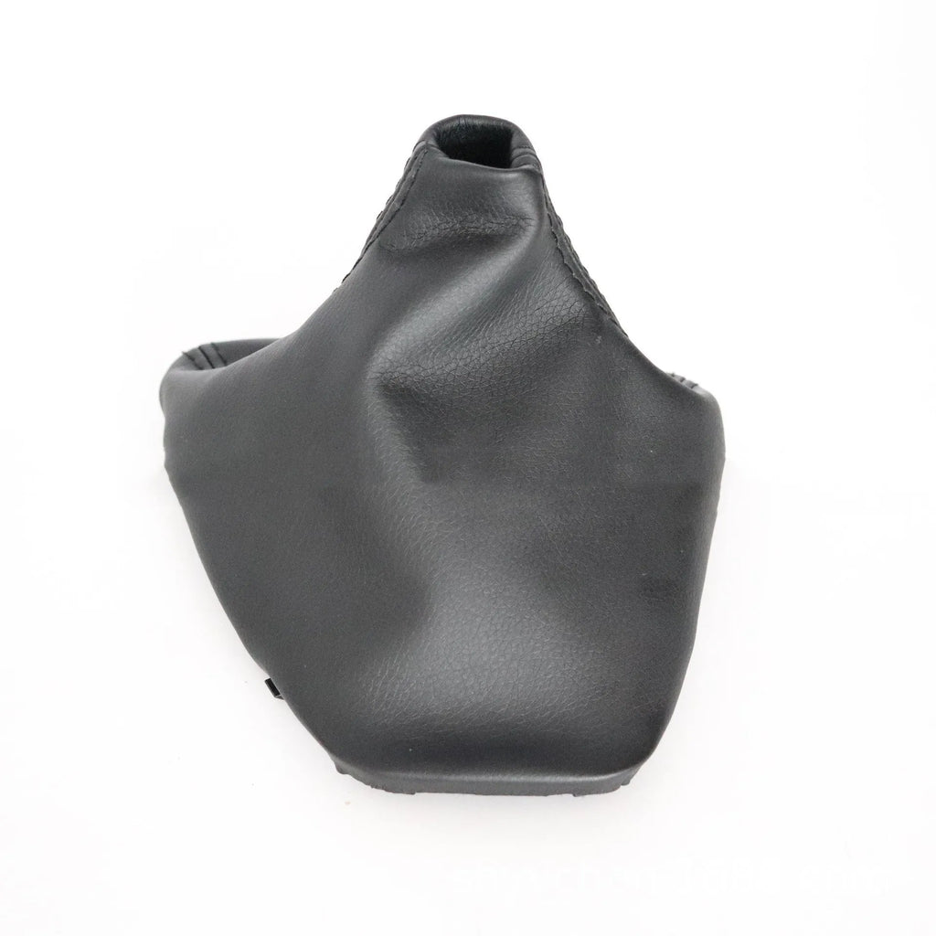 Black PU leather gear dust cover for BMW 3 Series gear lever.