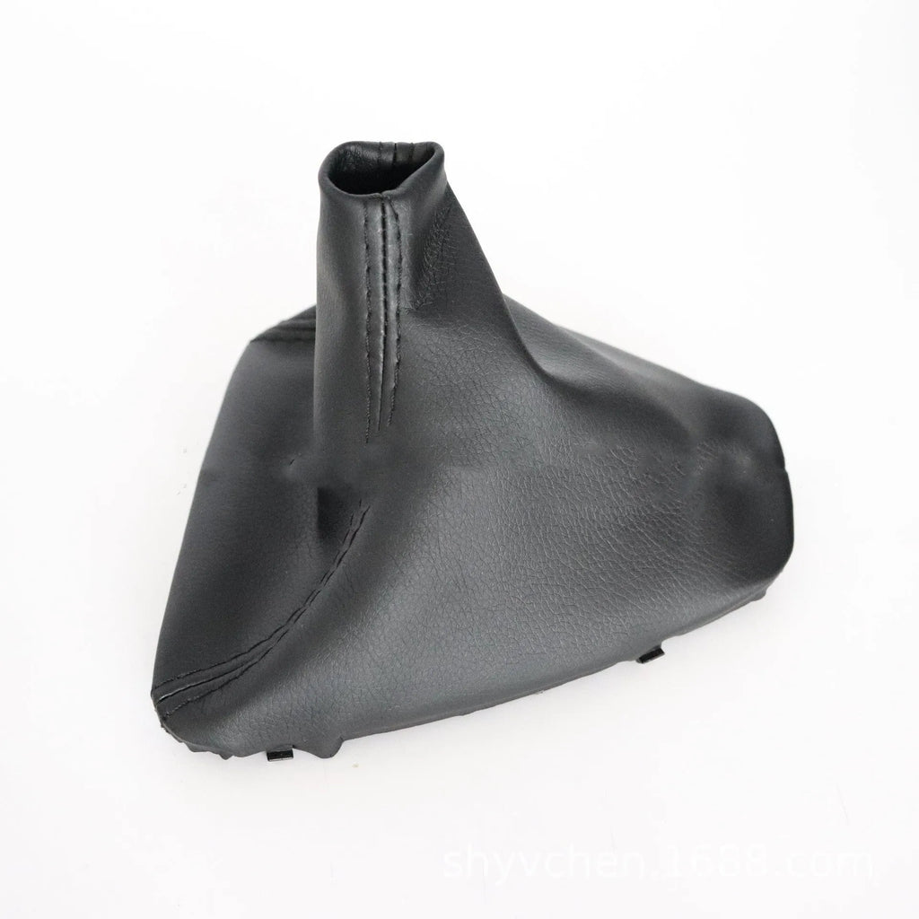 Black PU leather gear dust cover for BMW 3 Series gear lever.