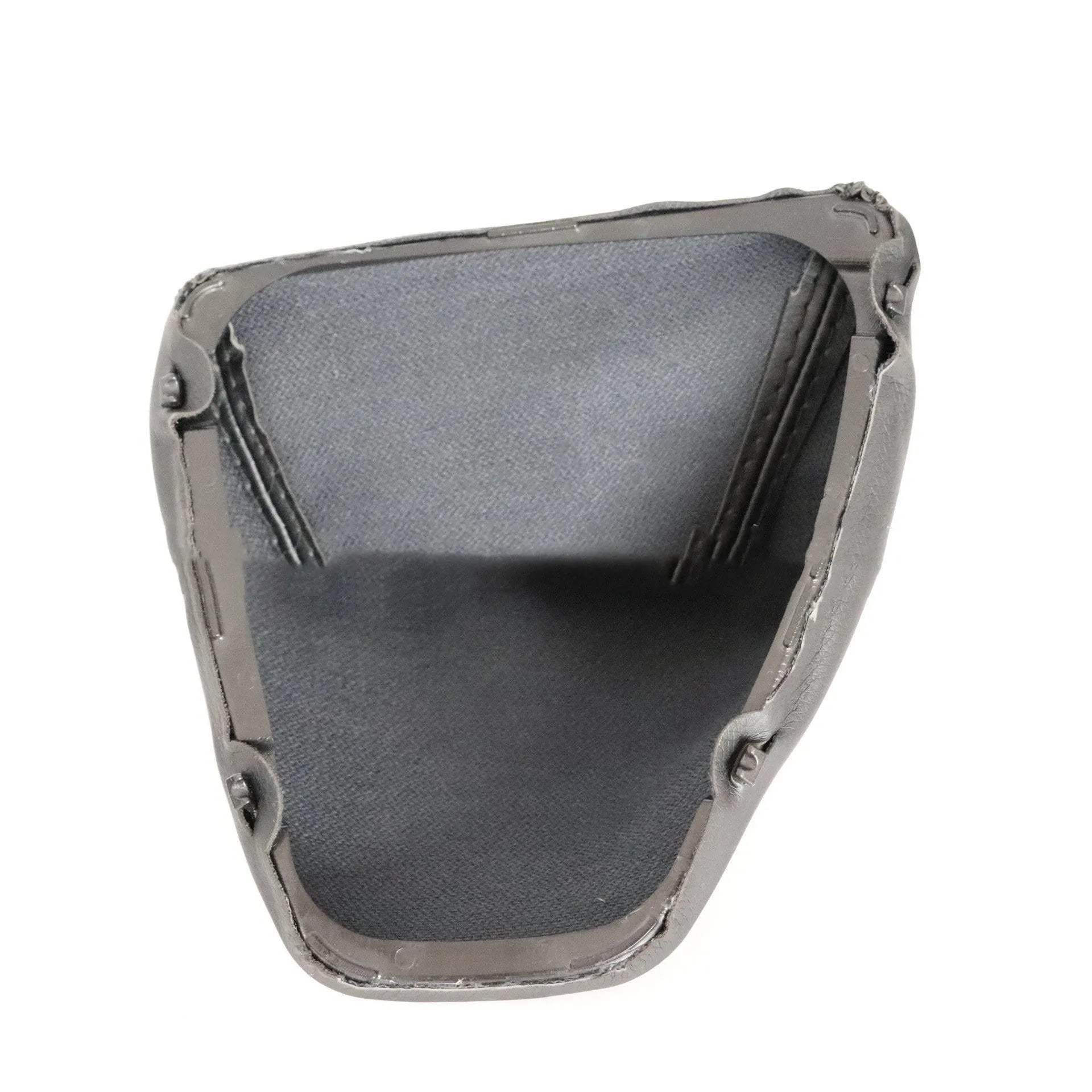 Black PU leather gear dust cover for BMW 3 Series gear lever.