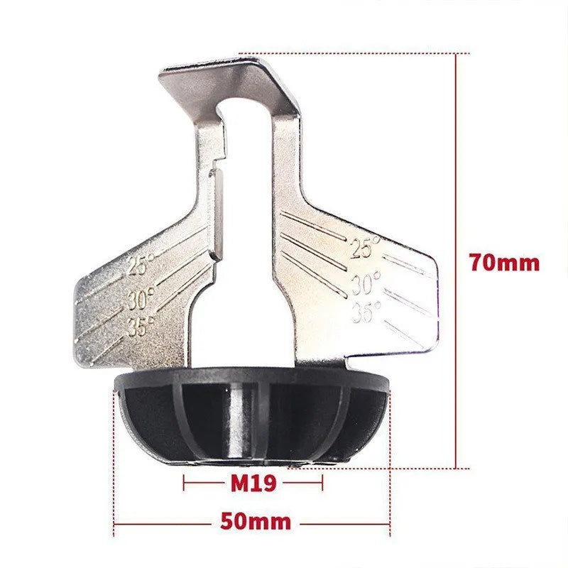 Silver metal chain grinding blade accessory for mini electric grinders showing 100 teeth