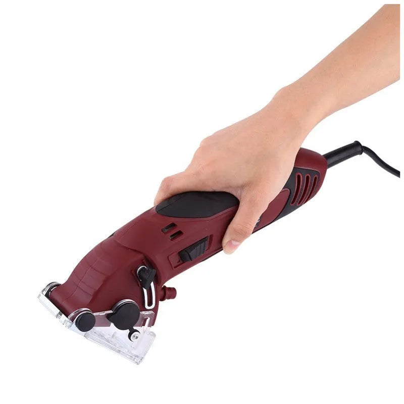 ROTORAZER SAW handheld mini circular saw with thin blade, parallel rail accessory, 400W motor