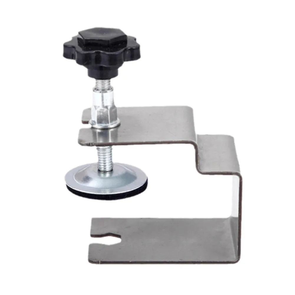 Drawer panel fixing clip showing dual-use, three-use, and U-clip formats in stainless steel or galvanised metal