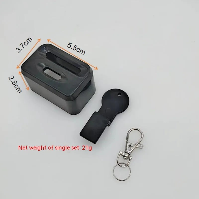 Black plastic seat belt buckle protective cover device for vehicle safety