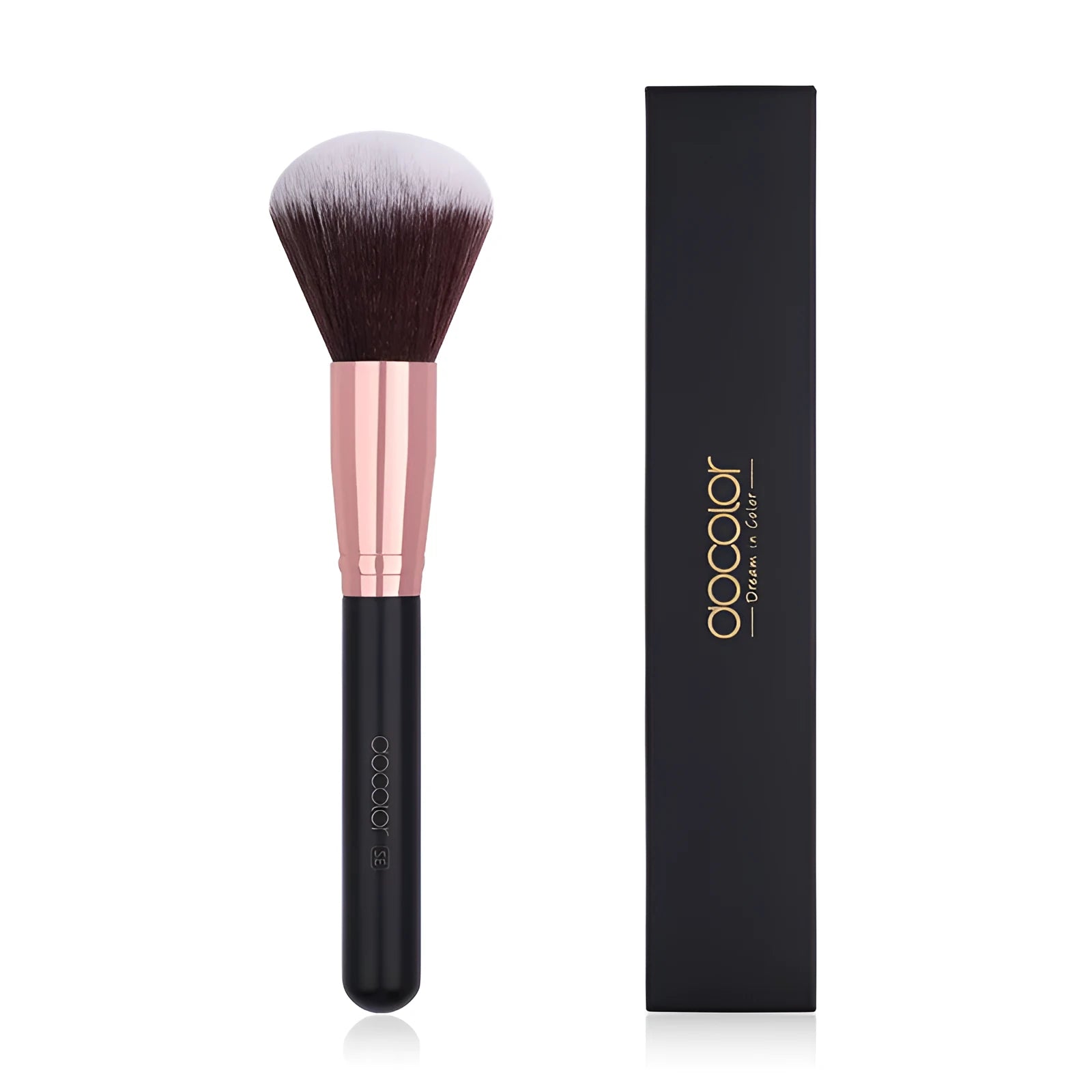 Set of four loose powder brushes in sizes A B C D with long handles