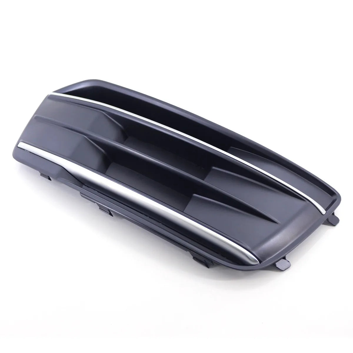 Black ABS plastic front bumper lower grille fog light frame for Audi Q5 2018-2022.