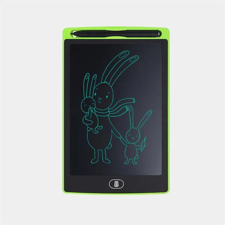 Electronic writing board drawing tablet for children in black white red green colour options