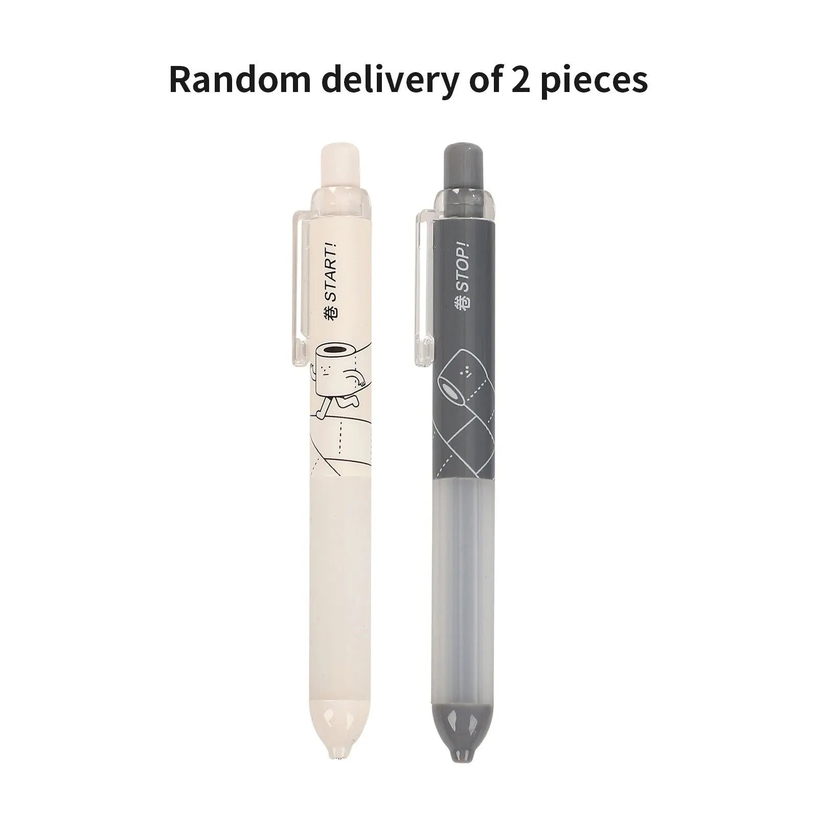 Black and white 0.5mm mechanical pencils with a soft cloud grip on the holder.