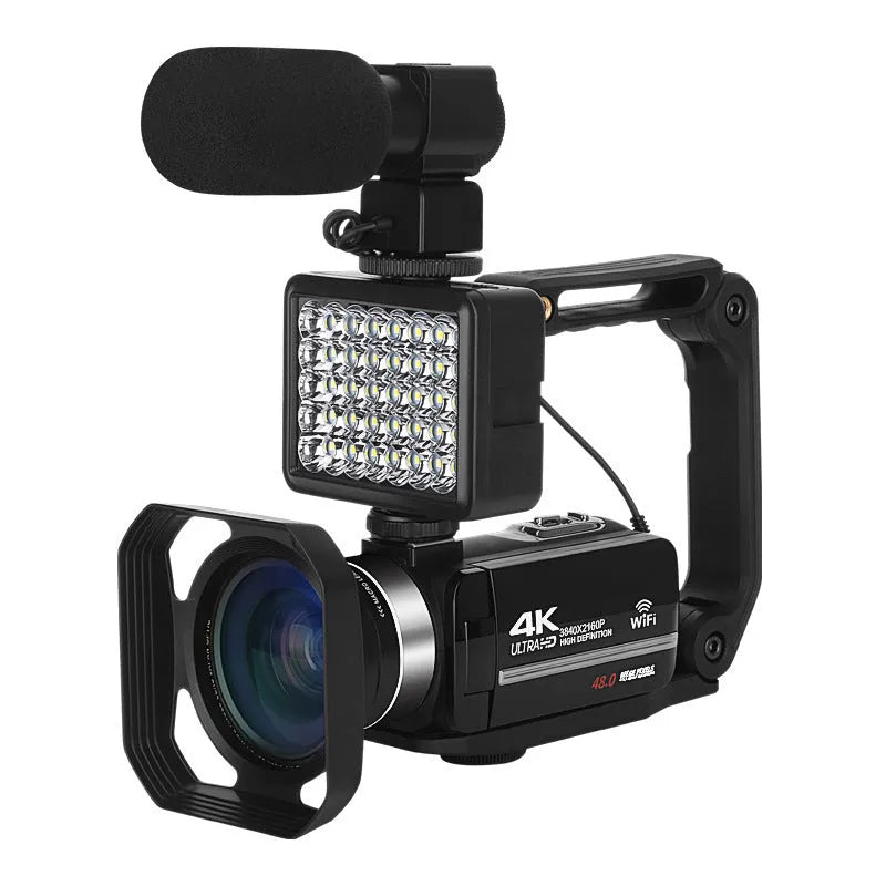 Black WIFI digital HD night vision camera with 3 inch screen and 37mm lens mount