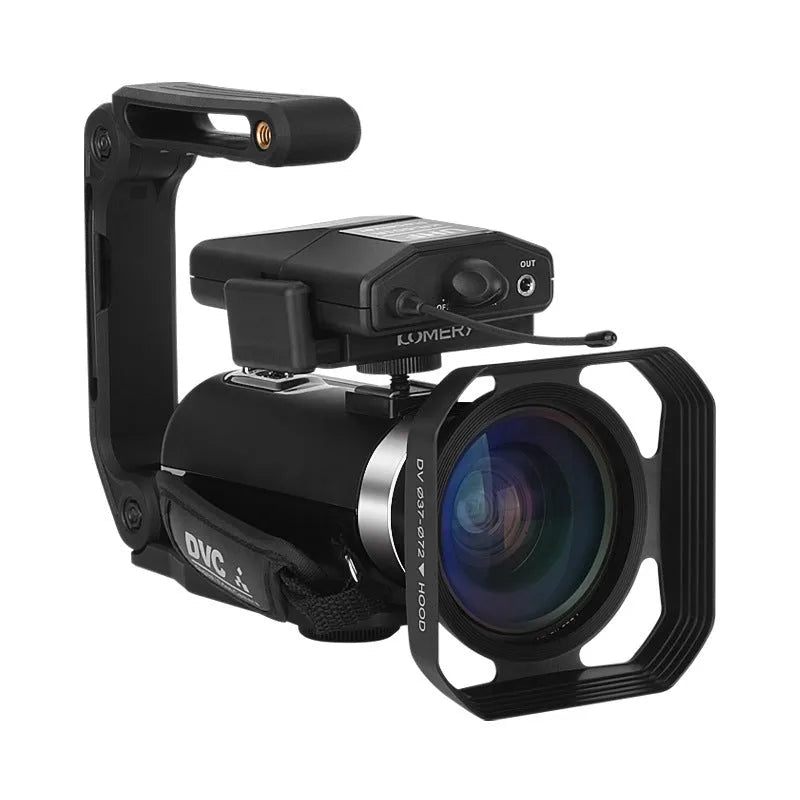Black WIFI digital HD night vision camera with 3 inch screen and 37mm lens mount