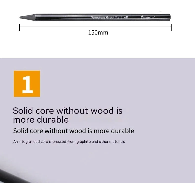 A graphite and carbonised pencil suit on a suction card, showing nine wooden pencils.