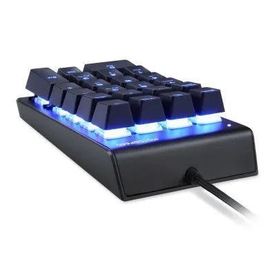 MOTOSPEED K22 22-key mechanical numeric keypad with red switches and adjustable LED backlight, wired USB connection