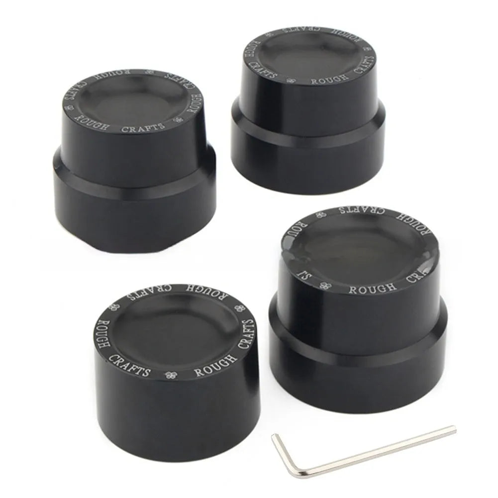 Black CNC aluminium motorcycle axle decorative cap for Harley Sportster front and rear axles