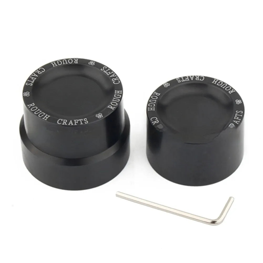 Black CNC aluminium motorcycle axle decorative cap for Harley Sportster front and rear axles