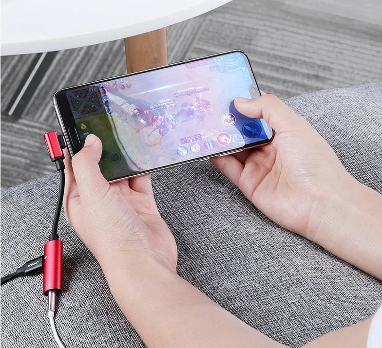 USB Type C audio cable adapter 0.2m in Black for Android phones