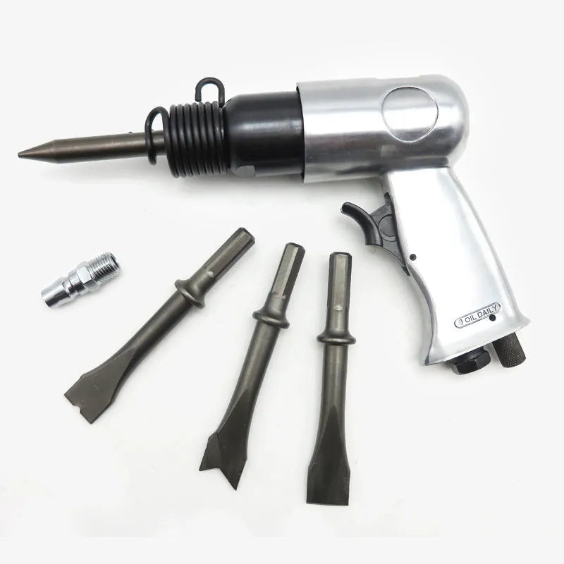 150mm pneumatic air hammer tool with hexagonal and round handle compatibility for automotive brake pad removal