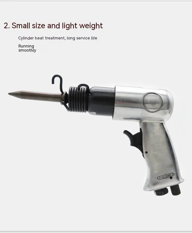 150mm pneumatic air hammer tool with hexagonal and round handle compatibility for automotive brake pad removal