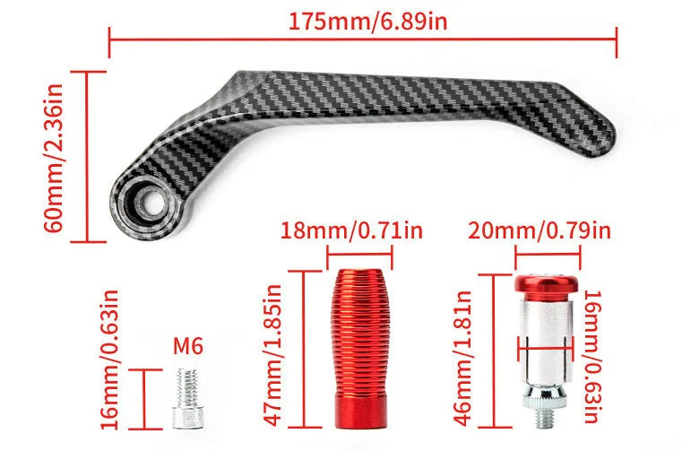 Motorcycle hand guards modification accessories in five colour options with aluminium alloy construction