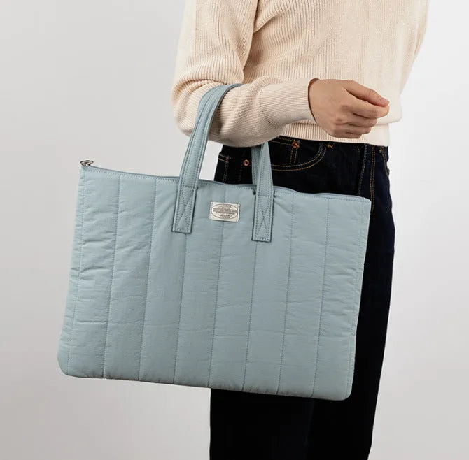 Personalised polyester laptop briefcase bag in multiple colours and sizes for 11-inch to 15.6-inch devices.