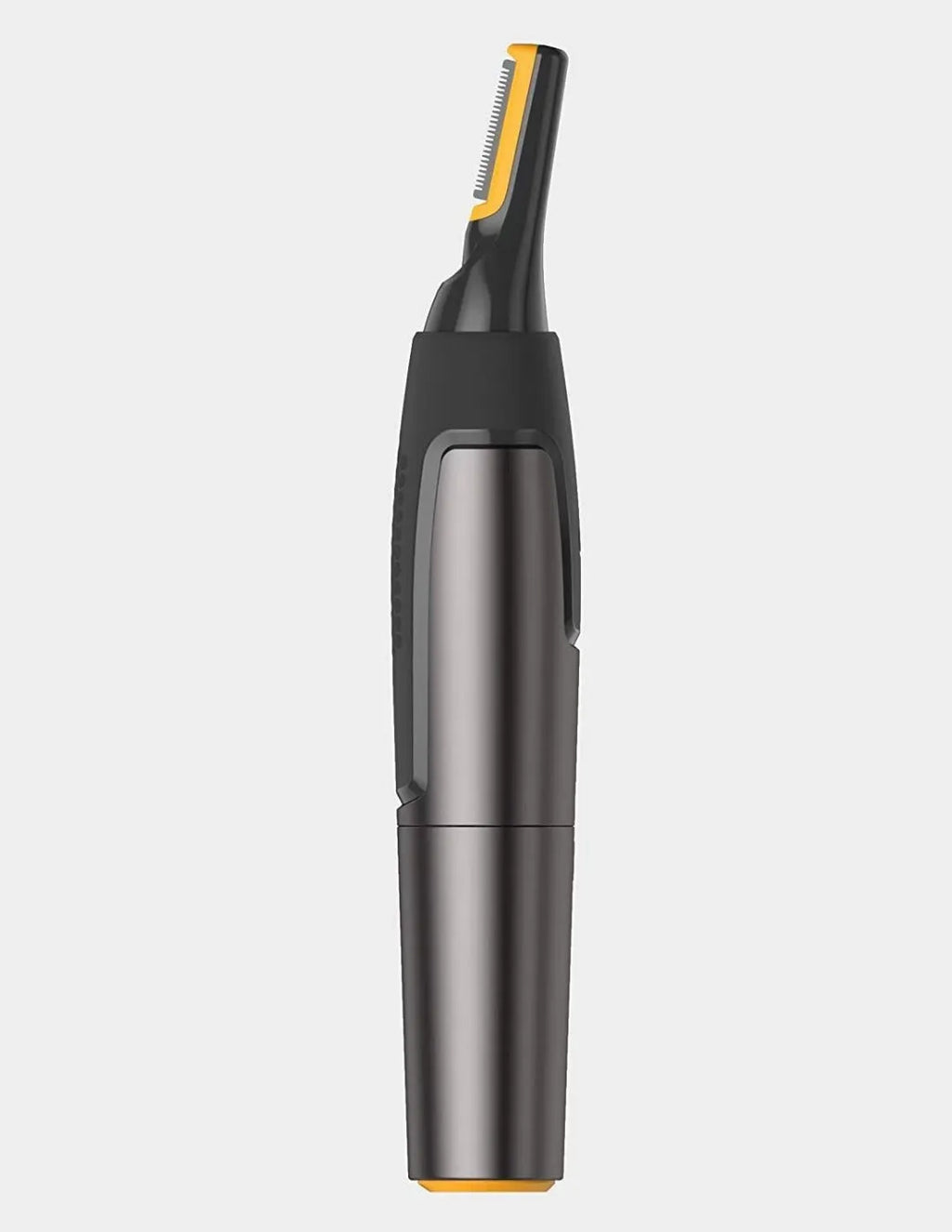 Grey ABS electric hair catcher for men with floating cutter head and dry battery power, in colour box