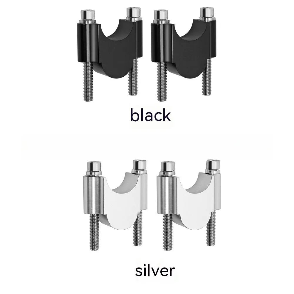 CNC aluminium alloy motorcycle lifting code in 22mm black finish on workbench
