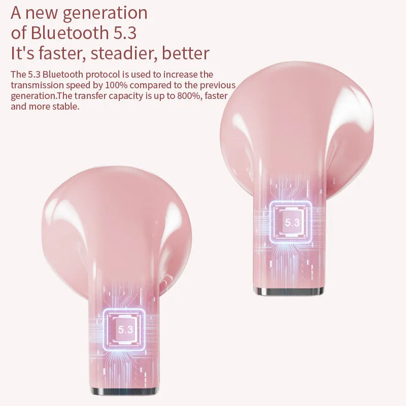 K520 creative rotatable Bluetooth earphones in black, white or pink colours