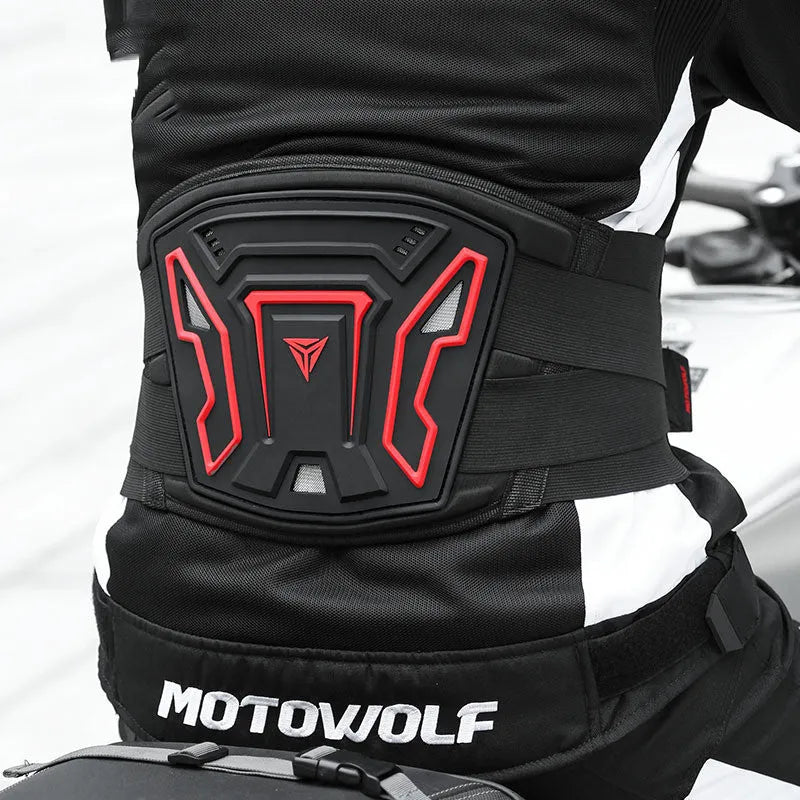 MDL1028 motorcycle waist supporter in black or red colour, sizes M L XL