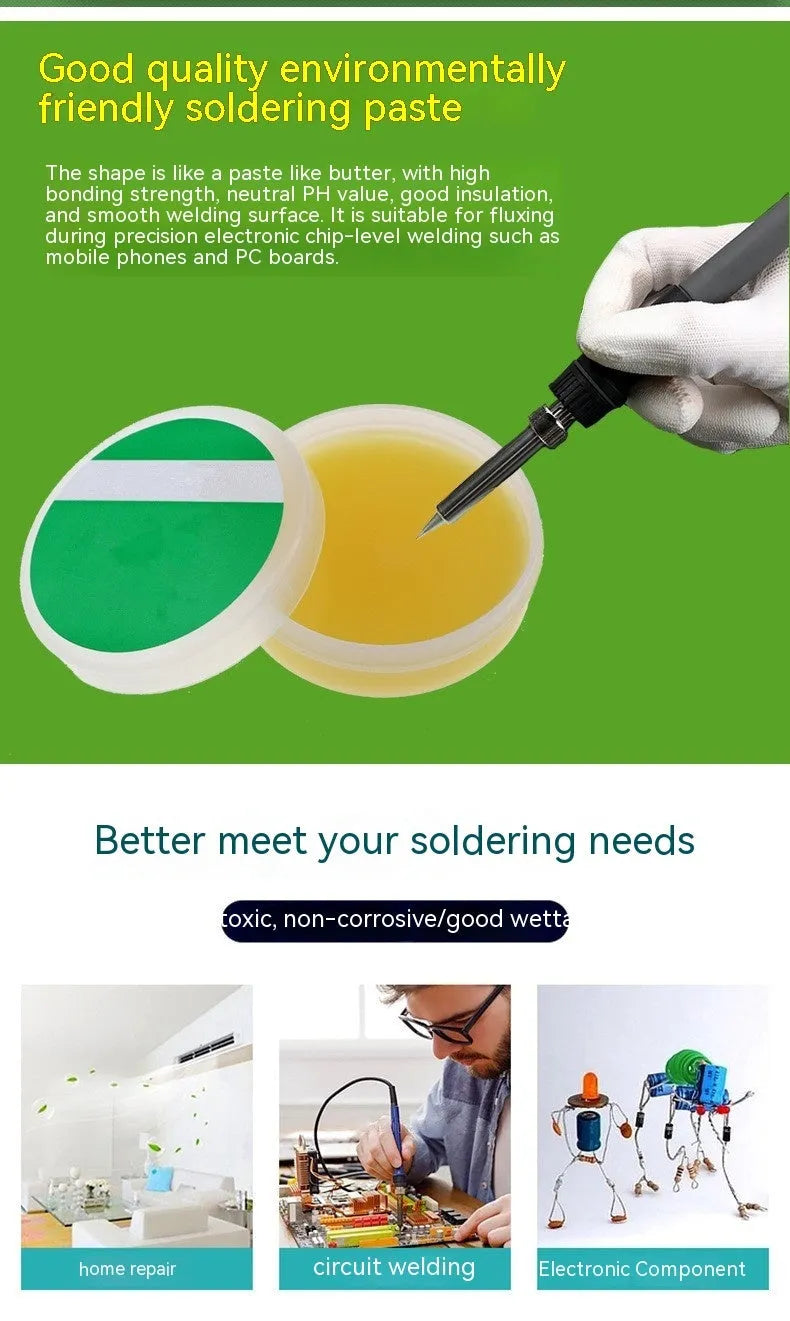 A block of rosin paste soldering flux, options for 50 gram or 85 gram sizes.