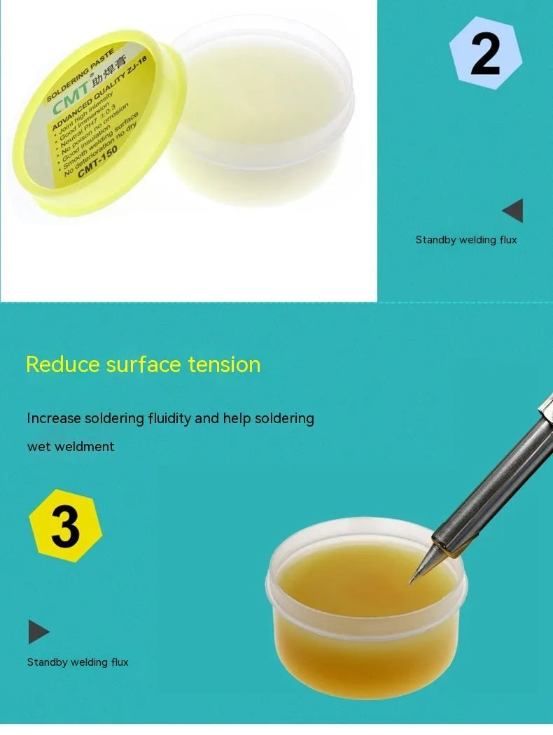 A block of rosin paste soldering flux, options for 50 gram or 85 gram sizes.