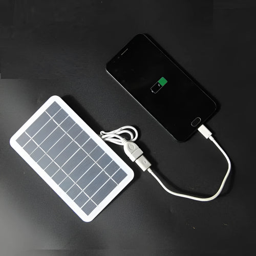 2W 5V portable solar panel charger with USB cable for mobile devices