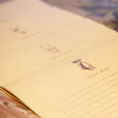Fawn Kraft Stationery set of 10 kraft paper sheets in 26x18.7cm with four colour options
