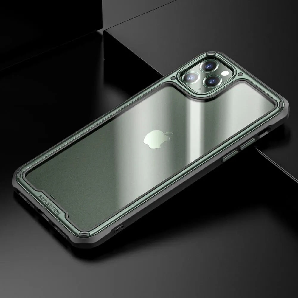 Clear silicone mobile phone case for iPhone 11 showing transparent back design