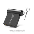 Mini metal USB flash drive in black and silver with USB 2.0 interface for plug and play storage