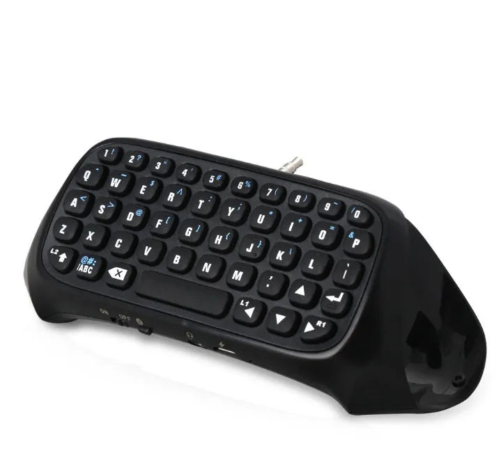 Bluetooth gamepad keyboard for PS4 console, black plastic, 17.2x6.3x5.6 cm