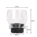 Transparent plastic Delta grinder horn cover with 17.5-19mm thread port for safety.