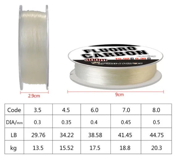 Nylon fishing line spool 300 metres Japanese imported main line five diameter options