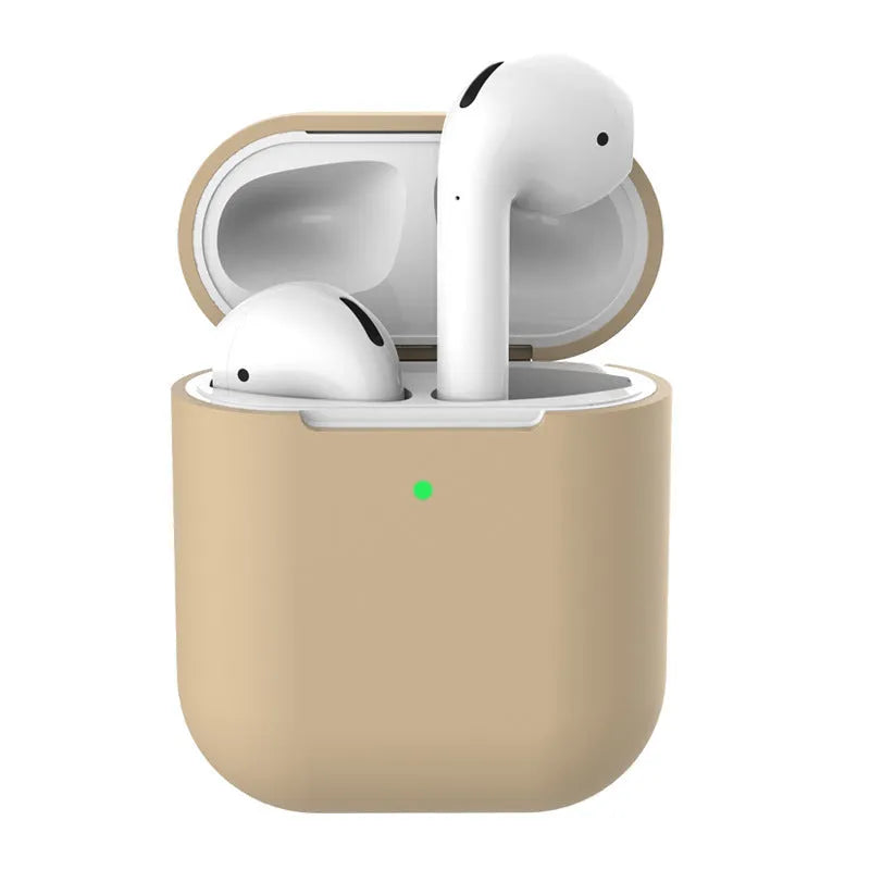 Silicone clamshell protective case for Apple AirPods 2 in multiple colour options.