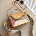 Korean all-match crossbody bag in PU, 20cm wide, 13cm high, 8cm thick, shown in four colour options