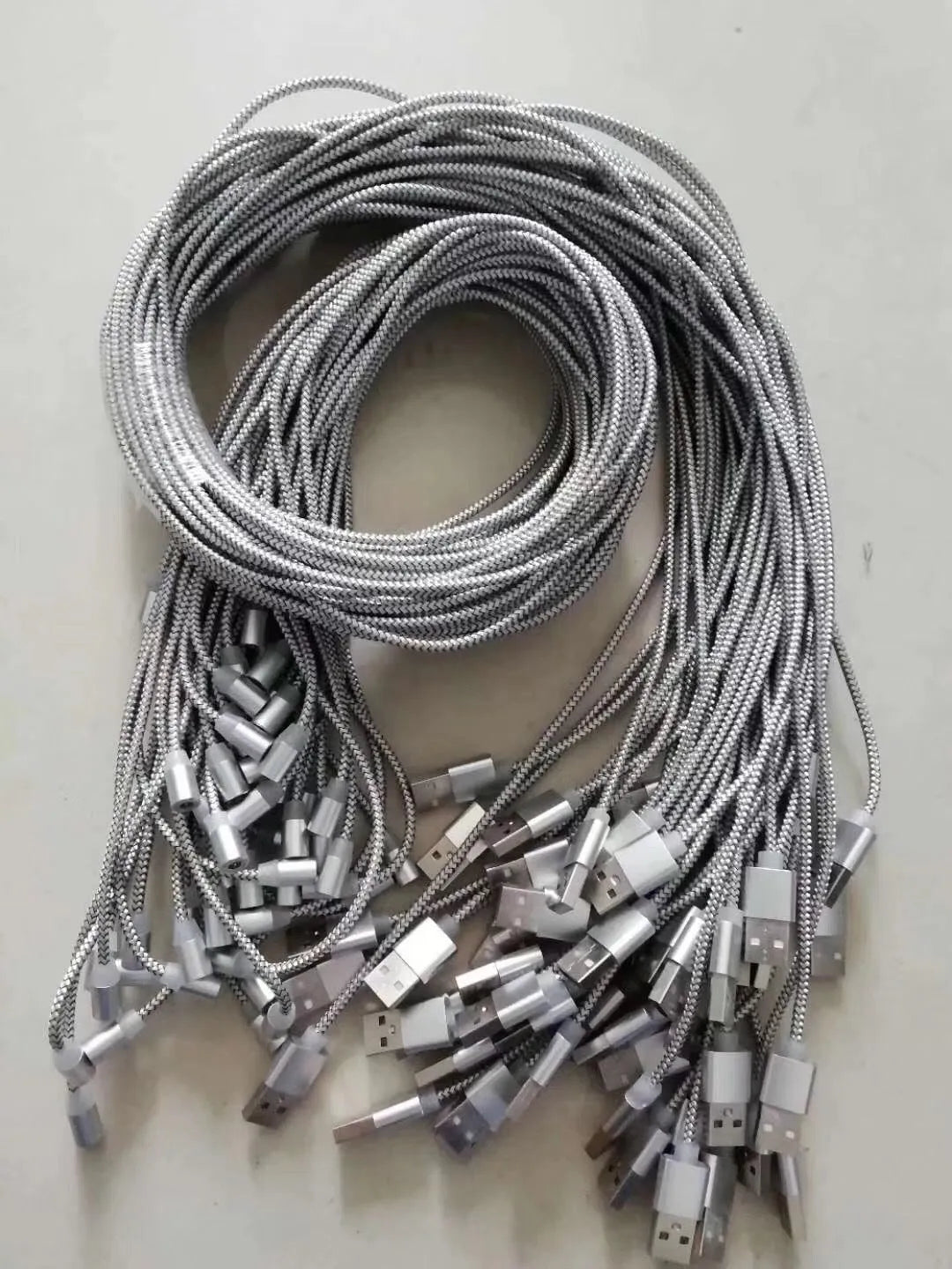 Android Type C three-in-one magnetic suction head charging cable 1m silver