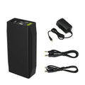 LF4100 compact lithium iron phosphate battery with 12V 9V 5V outputs, 76.8Wh capacity