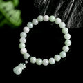 8mm jade floral purse bracelet in Chinese national style for men and women