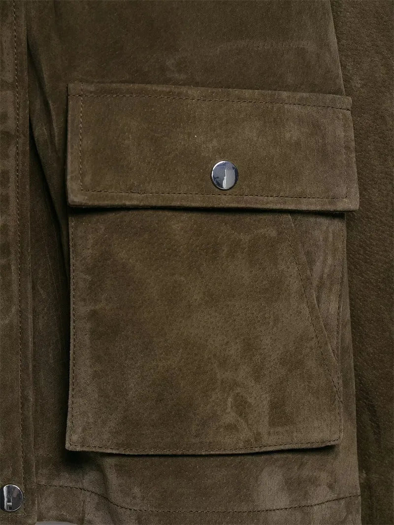 Ladies' PU fabric jacket in regular fit with Japanese Korean casual styling