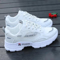 Women's dad shoes summer breathable mesh thin board shoes in white with super high heel over 8cm and rubber sole