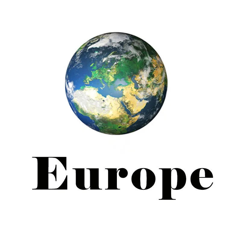 Glow in the dark 3D planet Earth wall sticker in various sizes on a blue wall