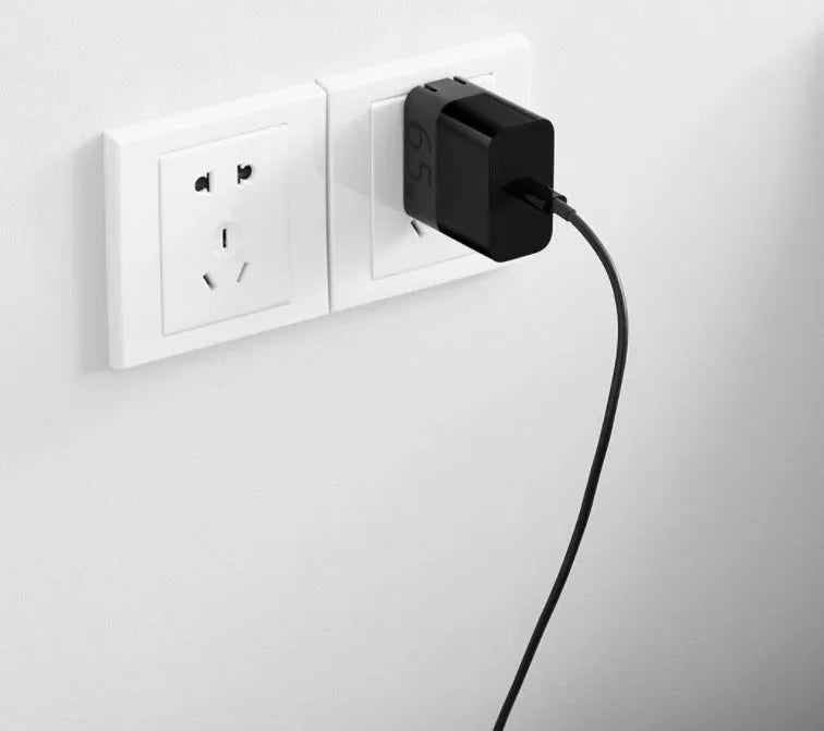 Black ZMI 65W USB-C laptop power adapter wall plug charger