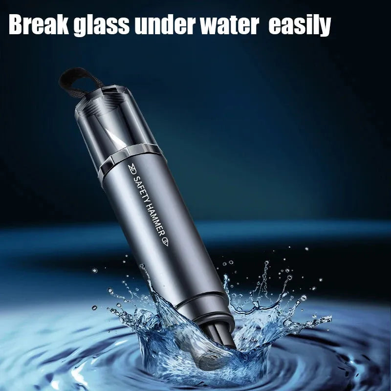 Car emergency window breaker and seat belt cutter tool with aluminium alloy body and tungsten steel head