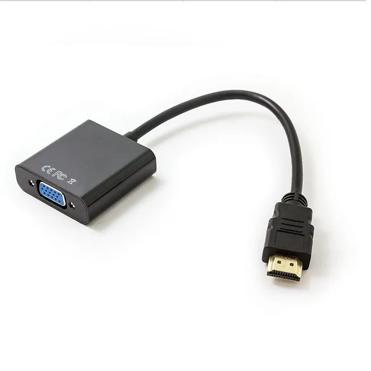 HDMI to VGA converter cable with 0.3 metre HDMI lead in black colour option