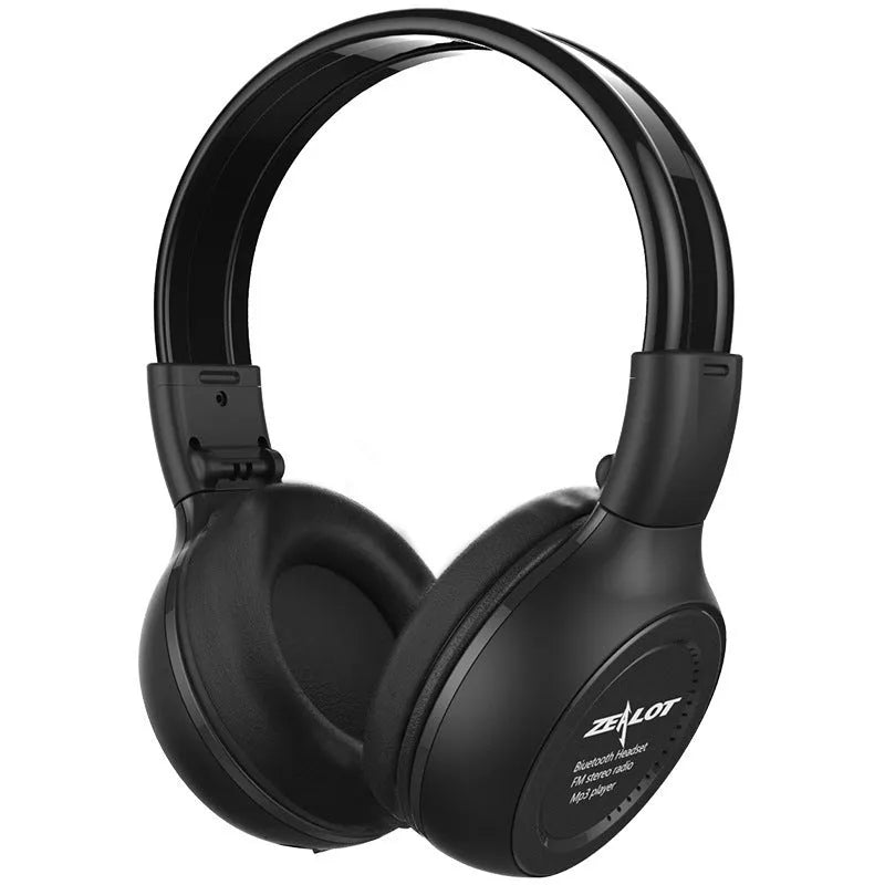 ZEALOT B570 black over-ear Bluetooth headset with headband and 40mm speakers.
