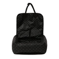 Breathable portable pet car seat 45x45x18cm in grey cationic net material for cat or dog travel