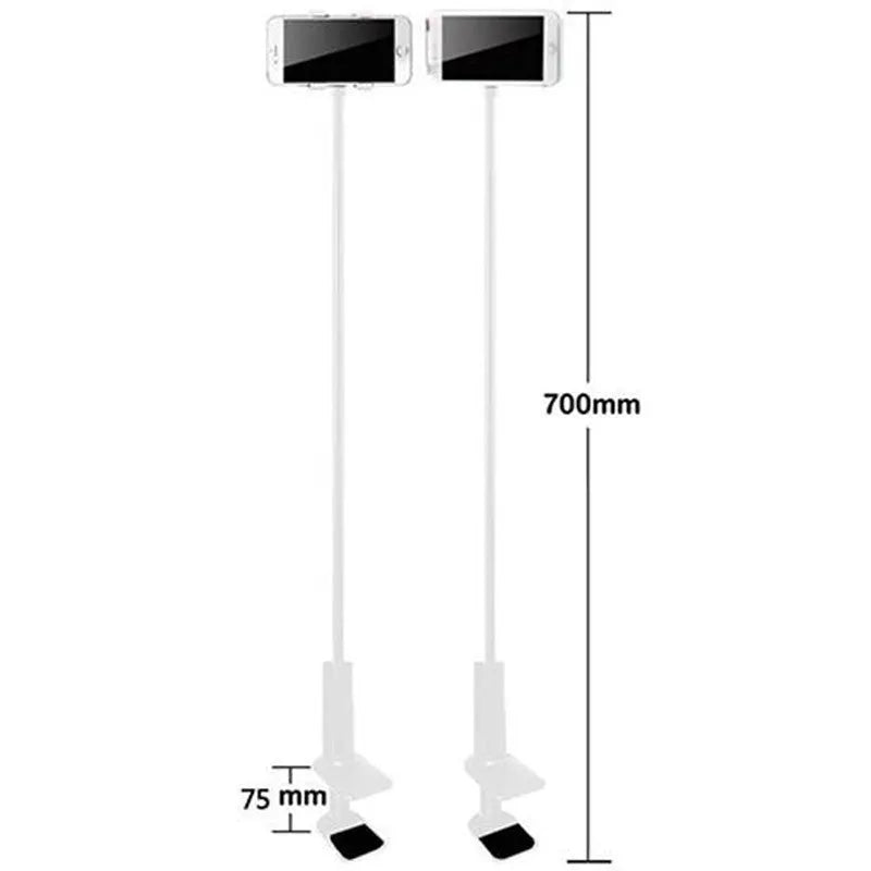 Black flexible mount holder with bendy arm holding a tablet, attached to a surface by a suction cup.
