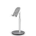Silver metal computer phone holder S1 model with adjustable arm and universal clip for 3-11 inch devices